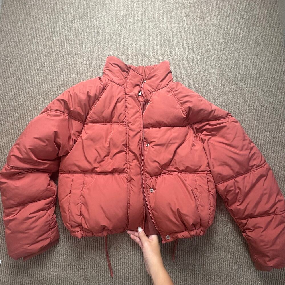 Top Shop Sasha Puffer Jacket Cropped Size 10 Coat